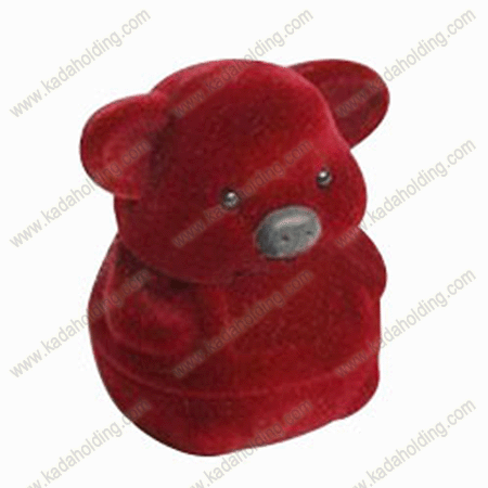 Cute Pig Shape Flocking Jewellery Box