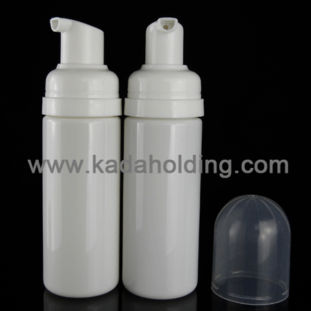 50ml cylinder PET foam spray bottle with mousse  foamer pump